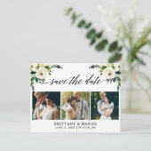 書道の緑のフローラ日付を保存3写真 案内ポストカード (スタンド正面)