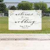 書道の緑を飲み込む私たち結婚へようこそ 横断幕 (インサイチュ)