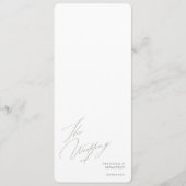 書道の緑モダンのメニューを結婚楽しもう メニュー (裏面)