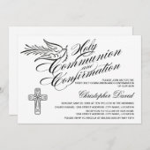 書道の聖体拝領と確認 招待状 (正面/裏面)