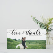 書道の脚本結婚に感謝のフォトカード サンキューカード (スタンド正面)