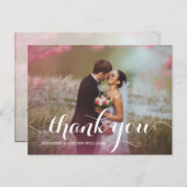 書道の脚本結婚に感謝のポストカード ポストカード (正面/裏面)