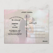 書道の脚本結婚に感謝のポストカード ポストカード (裏面)