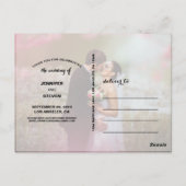 書道の脚本結婚に感謝のポストカード ポストカード (裏面)