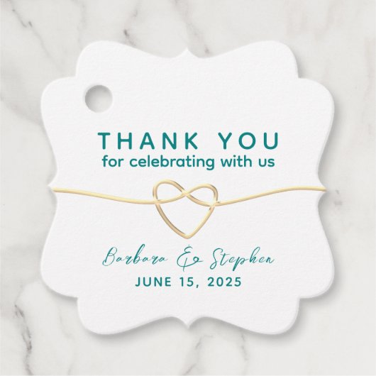 書道の脚本結婚に感謝 フェイバータグ (正面)