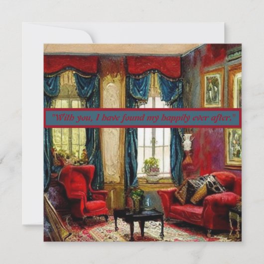 書道の脚本：「エレガント愛」 ノートカード (正面)