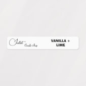 書道の薄い黒と白ろうそくラベル ラベル (デザイン1)