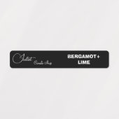 書道の薄い黒と白ろうそくラベル ラベル (デザイン2)