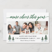 書道の詳細応援今年は3つの写真の松 シーズンカード (正面)