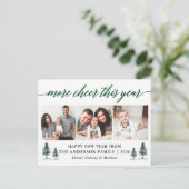 書道の詳細応援今年は3つの写真の松 ポストカード (スタンド正面)