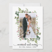 書道の赤いハート結婚したと写メリー真 シーズンカード (正面)