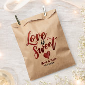 書道の赤い愛は甘結婚い フェイバーバッグ (クリップ留めされた状態)