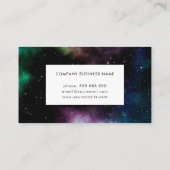 書道の銀河系のテーマの宇宙のモダンのクリエイティブ 名刺 (裏面)