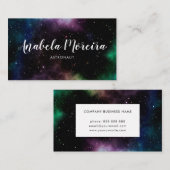 書道の銀河系のテーマの宇宙のモダンのクリエイティブ 名刺 (正面/裏面)