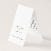 書道の長結婚いRSVPカード (裏面)