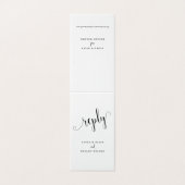 書道の長結婚いRSVPカード (外部フラット)