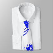 書道の青いタイ ネクタイ (タイ)