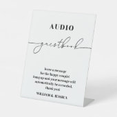 書道の音声ゲストブック|電話ゲストブックサイン 台座サイン (正面)