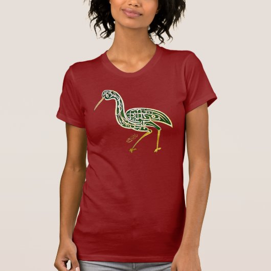 書道の鳥 Tシャツ (正面)