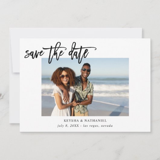 書道のUno写真Save the Date (正面)