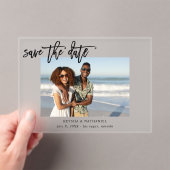 書道のUno写真Save the Date アクリル招待状 (インサイチュ (ポータブル))