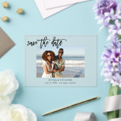 書道のUno写真Save the Date アクリル招待状 (インサイチュ (ウェディング))