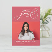 書道はっきりしたお洒落卒業招待状 招待状 (スタンド正面)