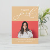 書道はっきりしたお洒落卒業招待状 招待状 (スタンド正面)