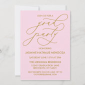 書道はっきりしたお洒落卒業招待状 招待状 (裏面)