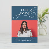 書道はっきりしたお洒落卒業招待状 招待状 (スタンド正面)