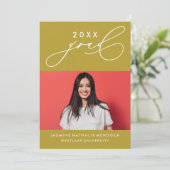 書道はっきりしたお洒落卒業招待状 招待状 (スタンド正面)