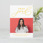 書道はっきりしたお洒落卒業招待状 招待状 (スタンド正面)