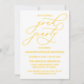 書道はっきりしたお洒落卒業招待状 招待状 (裏面)