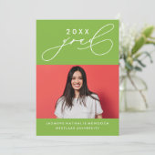 書道はっきりしたお洒落卒業招待状 招待状 (スタンド正面)