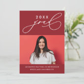 書道はっきりしたお洒落卒業招待状 招待状 (スタンド正面)