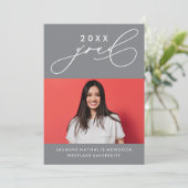 書道はっきりしたお洒落卒業招待状 招待状 (スタンド正面)