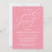 書道はっきりしたお洒落卒業招待状 招待状 (裏面)