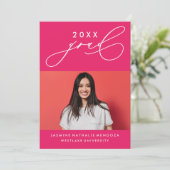 書道はっきりしたお洒落卒業招待状 招待状 (スタンド正面)