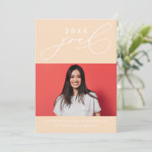 書道はっきりしたお洒落卒業招待状 招待状 (スタンド正面)