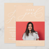 書道はっきりしたお洒落卒業招待状 招待状 (正面/裏面)