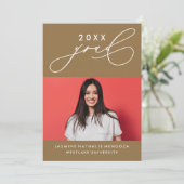 書道はっきりしたお洒落卒業招待状 招待状 (スタンド正面)