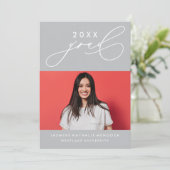 書道はっきりしたお洒落卒業招待状 招待状 (スタンド正面)