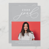 書道はっきりしたお洒落卒業招待状 招待状 (正面/裏面)