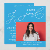 書道はっきりしたお洒落卒業招待状 招待状 (正面/裏面)