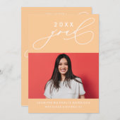 書道はっきりしたお洒落卒業招待状 招待状 (正面/裏面)