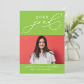 書道はっきりしたお洒落卒業招待状 招待状 (スタンド正面)