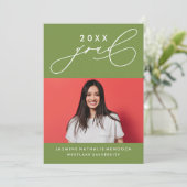 書道はっきりしたお洒落卒業招待状 招待状 (スタンド正面)