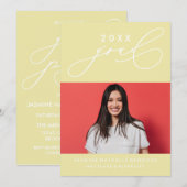 書道はっきりしたお洒落卒業招待状 招待状 (正面/裏面)