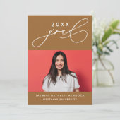 書道はっきりしたお洒落卒業招待状 招待状 (スタンド正面)