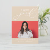 書道はっきりしたお洒落卒業招待状 招待状 (スタンド正面)